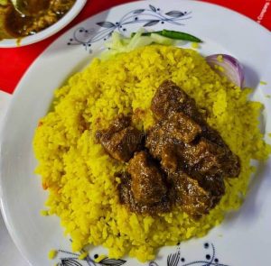 Khicuri with beef vuna and egg