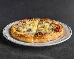 13. 8″ Small Pepperoni, Mushrooms, and Green Peppers Pizza