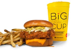 Hot Chicken Sandwich with Cheese Combo