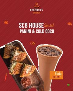 House Special Grilled Panini combo with Cold coco