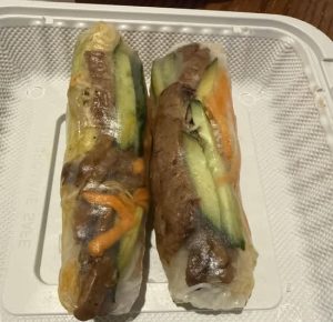 4. Spicy Sate Beef Salad Rolls (2 pcs)
